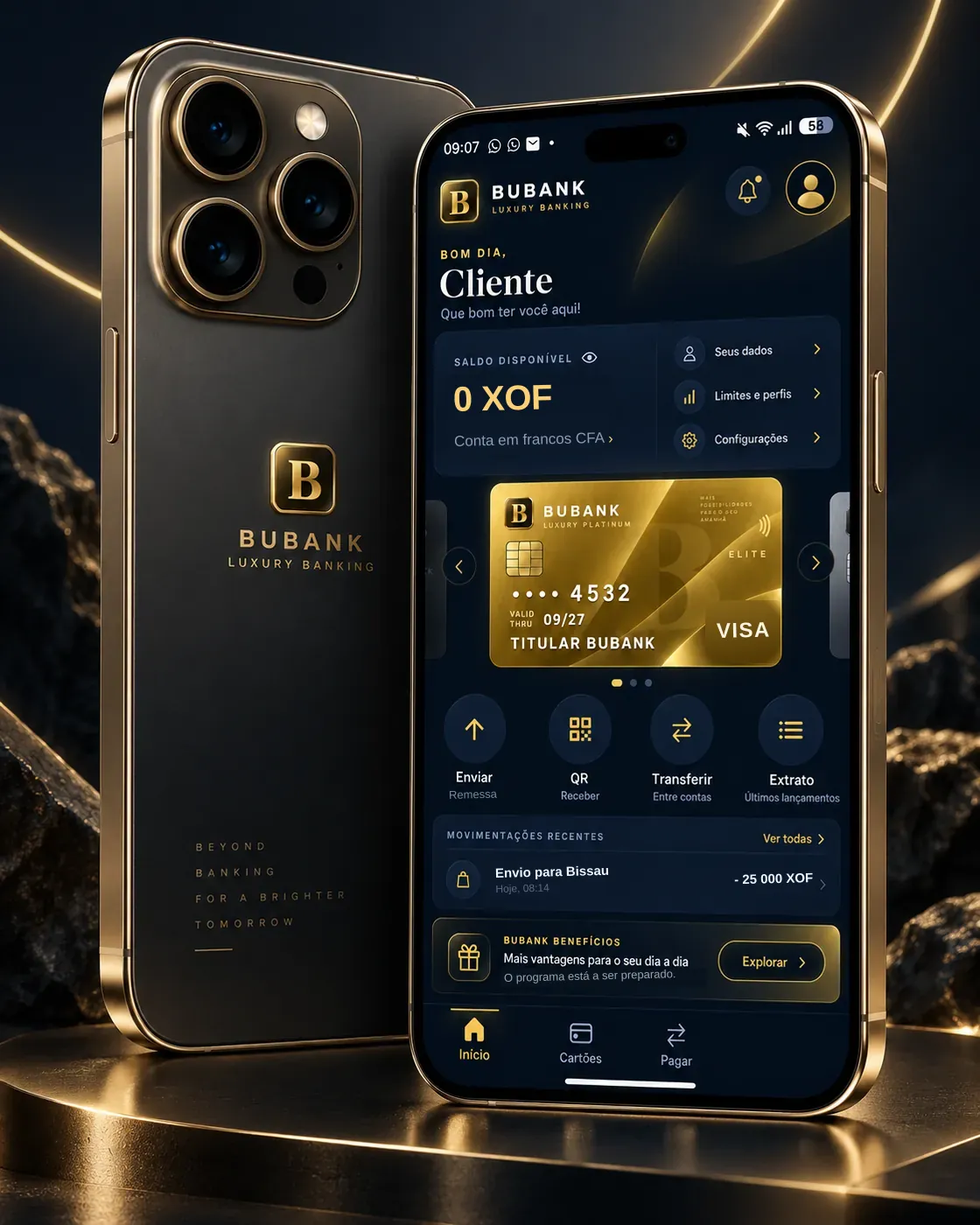 A app BUBANK num telemóvel